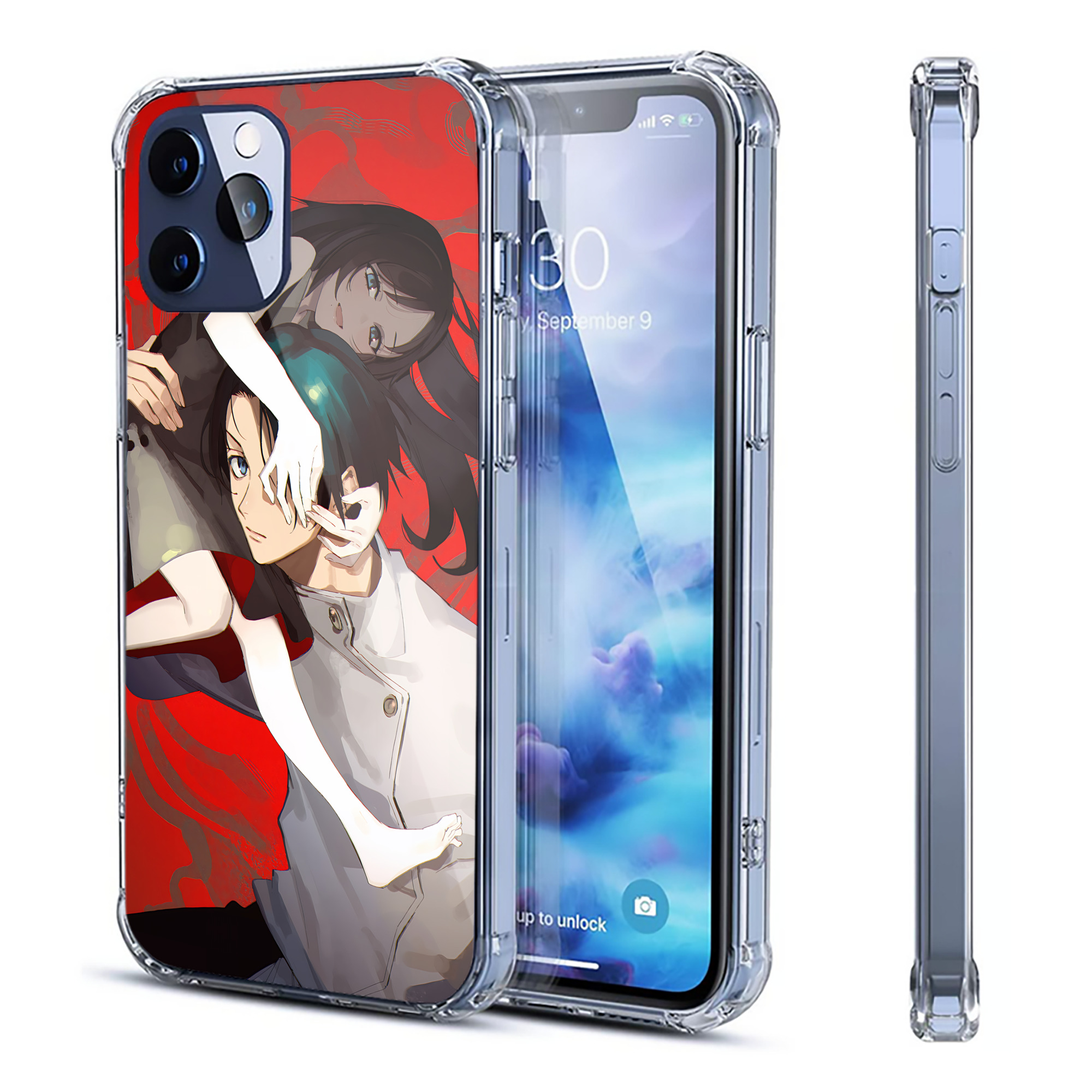 （画像用） 呪術廻戦 Jujutsu Kaisen 【iPhone 12シリーズ対応】透明スマホケース（クリアソフトケース）